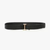 Dorian tuxedo belt in black soft leather