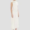 Drape midi dress in ivory