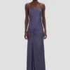 Draped cami gown in eclipse