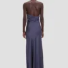 Draped cami gown in eclipse