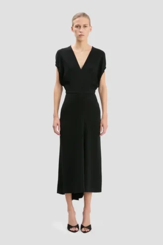 Edith midi dress in black