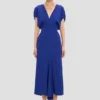 Edith midi dress in bright indigo