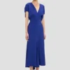 Edith midi dress in bright indigo