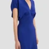 Edith midi dress in bright indigo