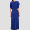 Edith midi dress in bright indigo