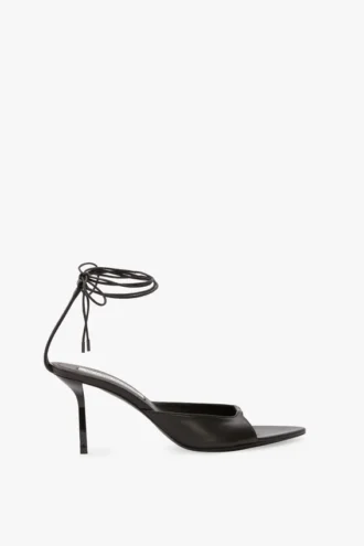 Eliza stiletto sandal 75 in black leather