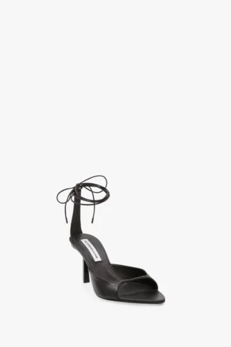 Eliza stiletto sandal 75 in black leather