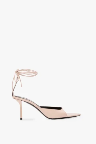 Eliza stiletto sandal 75 in pale rose leather