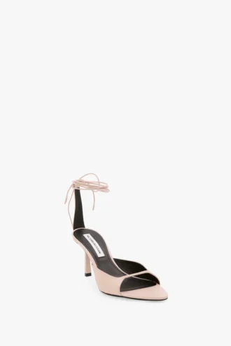 Eliza stiletto sandal 75 in pale rose leather