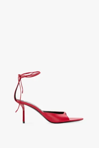 Eliza stiletto sandal 75 in red leather