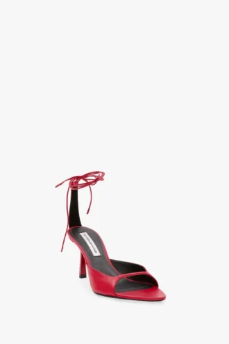 Eliza stiletto sandal 75 in red leather