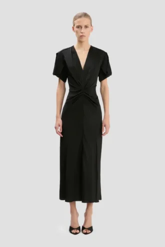 Eve midi dress in black