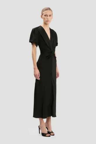 Eve midi dress in black