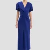 Eve midi dress in bright indigo