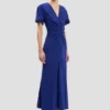 Eve midi dress in bright indigo