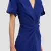 Eve midi dress in bright indigo