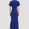 Eve midi dress in bright indigo