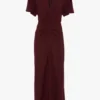 Eve midi dress in burgundy