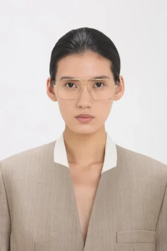 Fine double bridge optical in gold