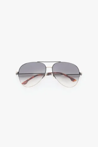 Fine metal pilot sunglasses in gold black