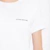 Fitted shrunken logo t-shirt in white