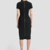 Fitted t-shirt dress in black