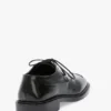 Flat lace-up shoe in black leather