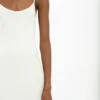 Floor-length cami dress in ivory