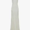 Floor-length cami dress in ivory