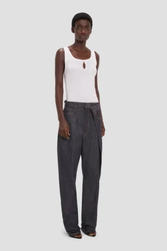 Fold detail jean in indigo