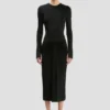 Frances midi dress in black