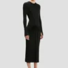 Frances midi dress in black