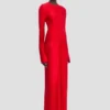 Frances midi dress in cardinal red