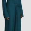 Frances midi dress in dark teal