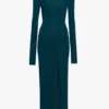 Frances midi dress in dark teal