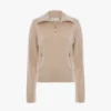 Half-zip milano jumper in pale rose