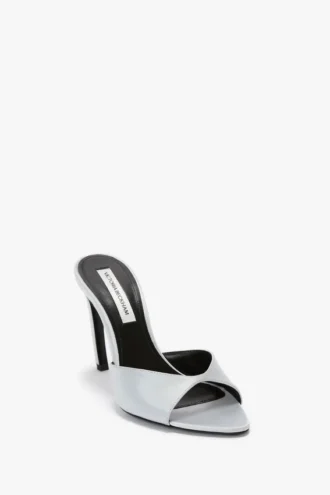 Harlow mule 100 in magnesium satin