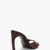 Harlow mule 100 in maroon satin