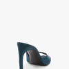 Harlow mule 100 in teal blue satin