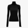 High neck jumper in black