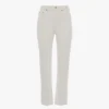 High-rise slim jean in washed white