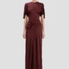 Isabella gown in burgundy