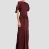 Isabella gown in burgundy