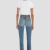 Julia stretch jean in worn blue wash