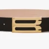 Jumbo dorian belt in black grained leather