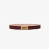Jumbo dorian belt in burgundy leather