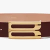 Jumbo dorian belt in burgundy leather