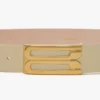 Jumbo dorian belt in ivory grained leather
