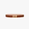 Jumbo dorian belt in tan smooth leather