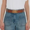 Jumbo dorian belt in tan smooth leather